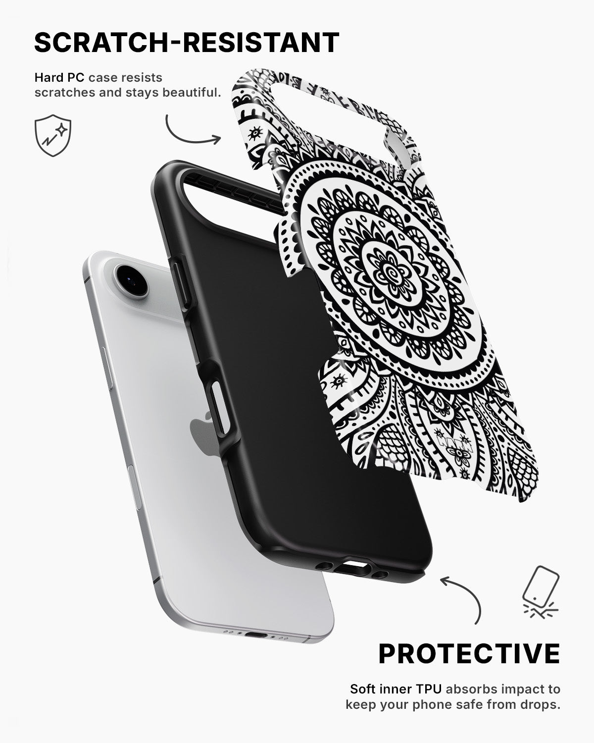 iPhone Air Tough Case – Henna Mandala - View 2