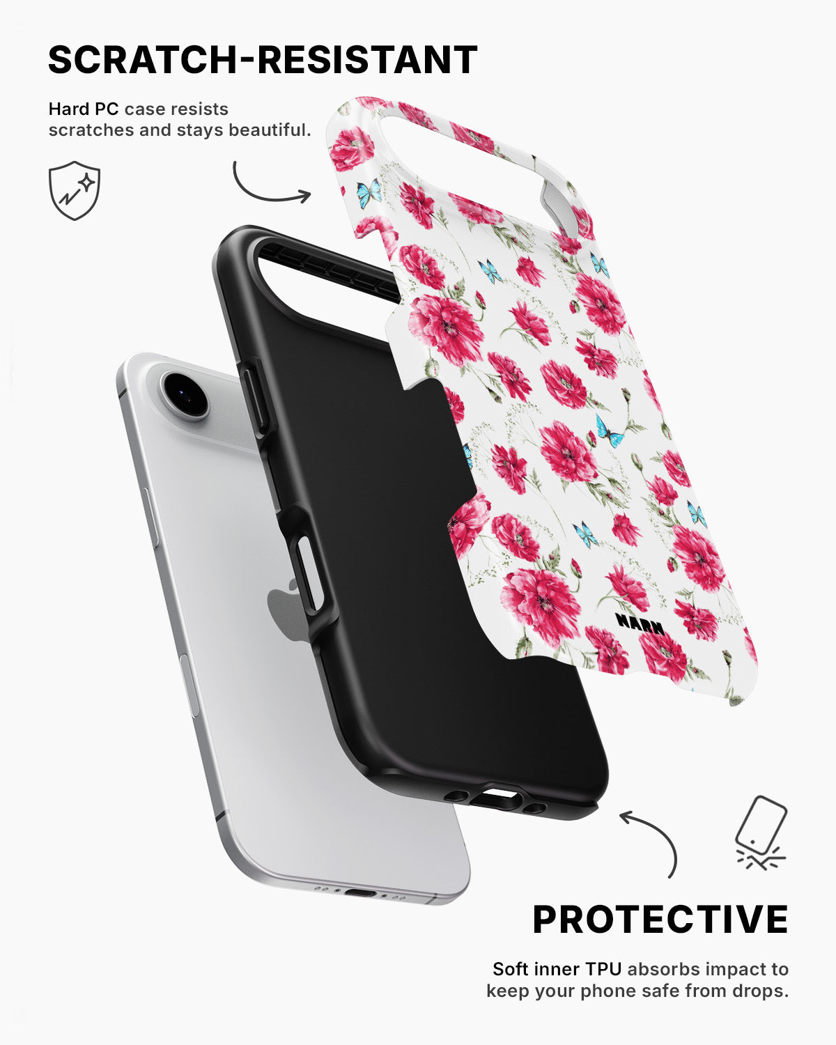 iPhone Air Tough Case – Poppies in Bloom - View 2