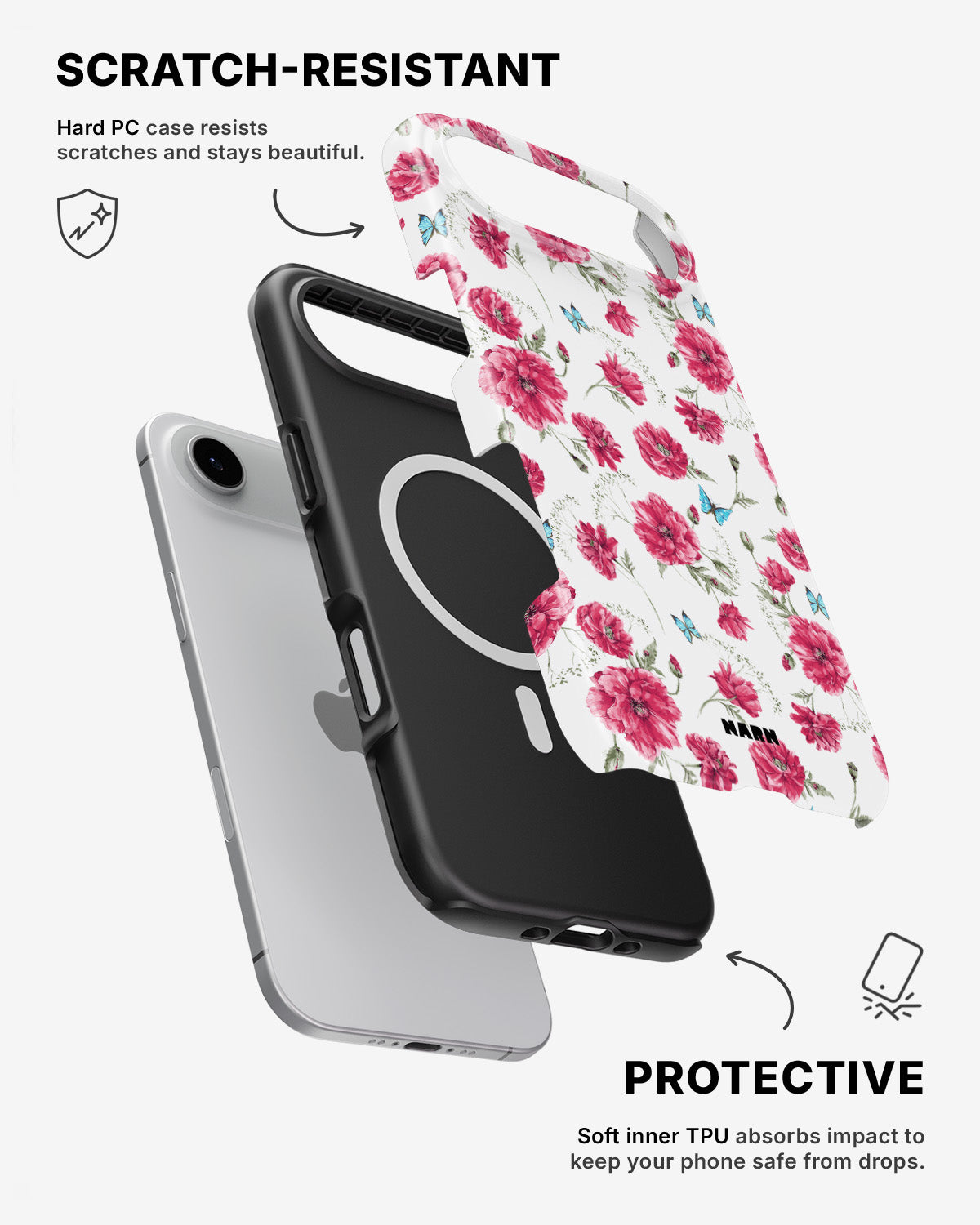iPhone Air Tough Case – Poppies in Bloom - View 2