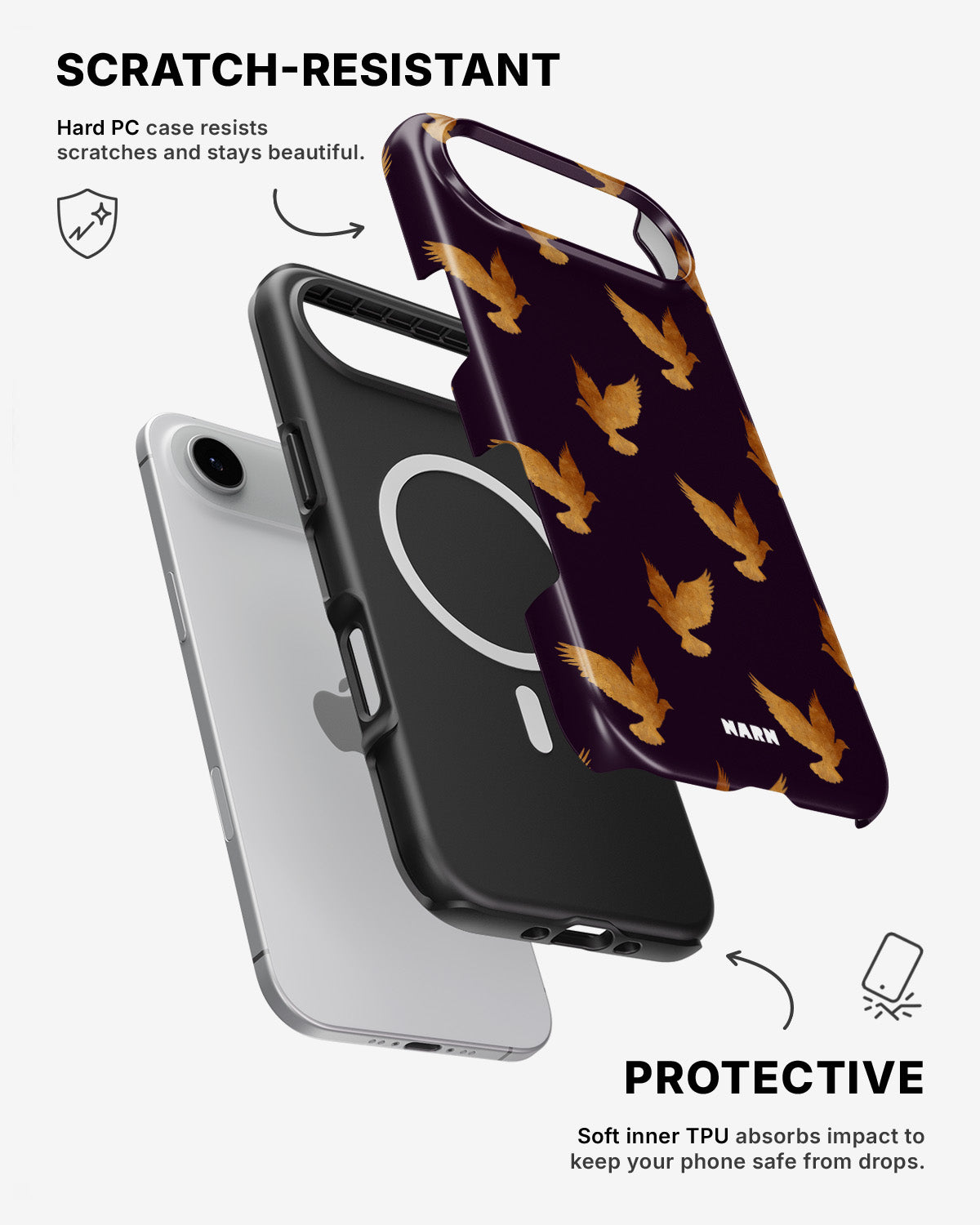 iPhone Air Tough Case – Royal Doves - View 2