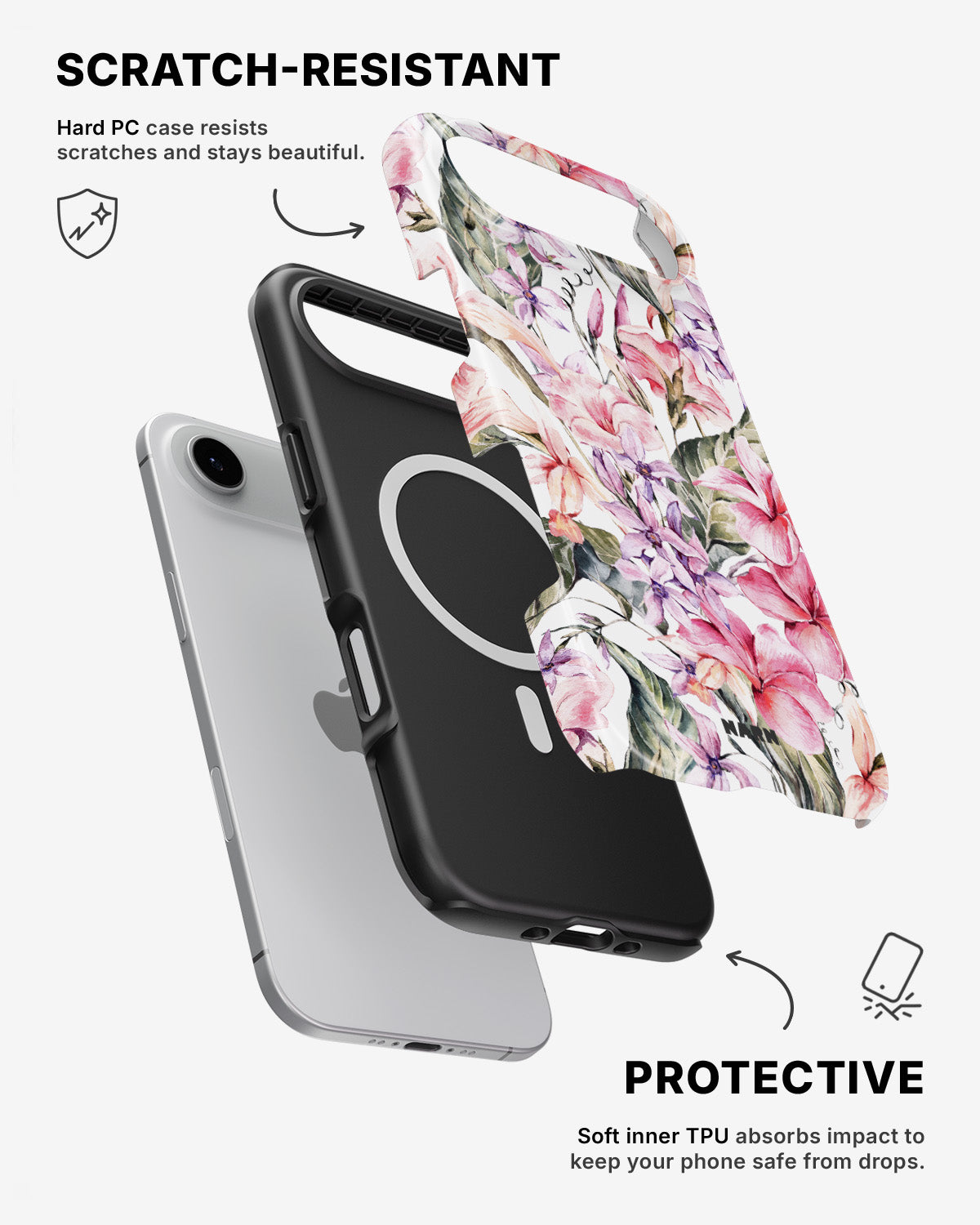 iPhone Air Tough Case – Watercolor Flowers - View 2