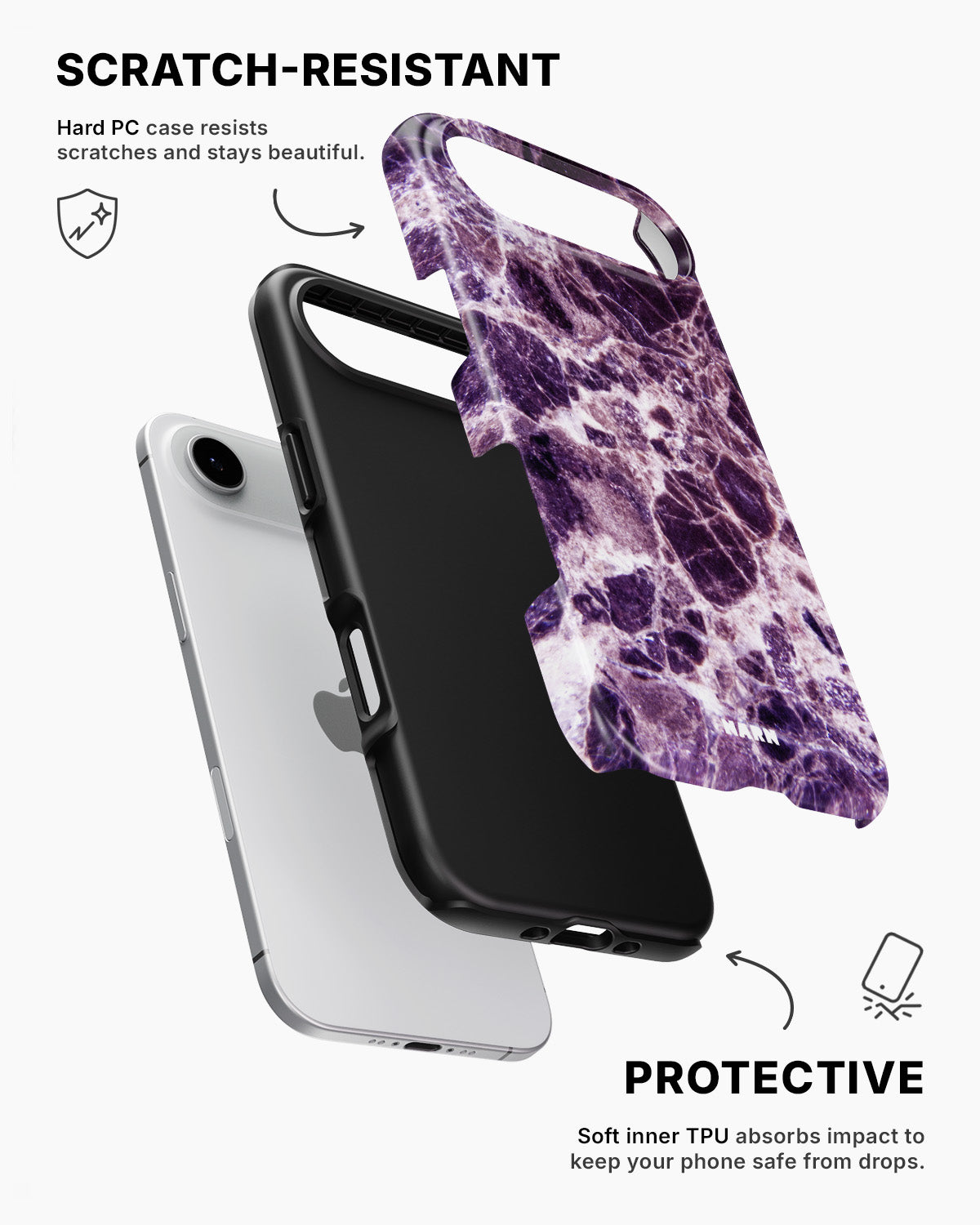 iPhone Air Tough Case – Purple Marble - View 2