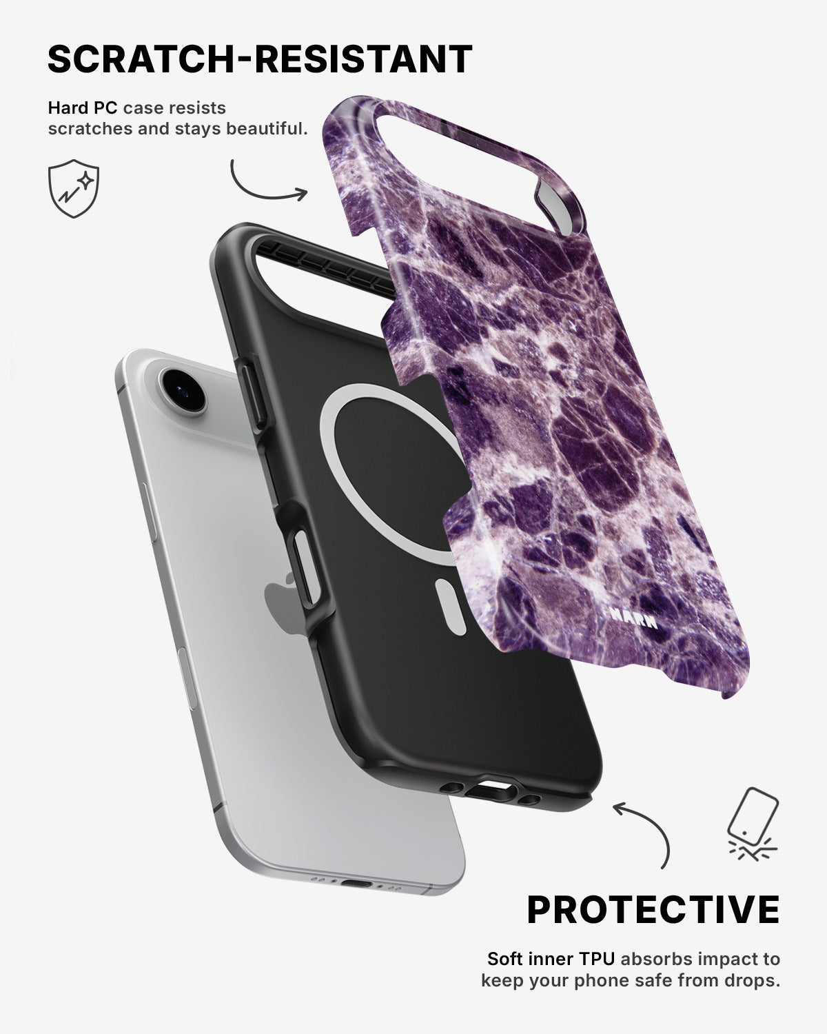iPhone Air Tough Case – Purple Marble - View 2