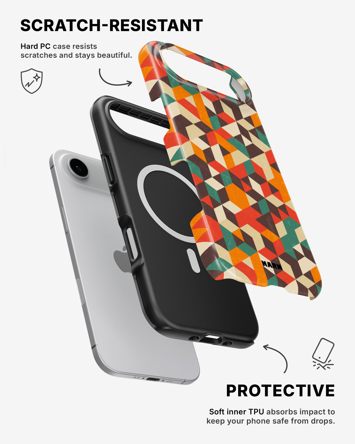 iPhone Air Tough Case – Retro Geometric - View 2