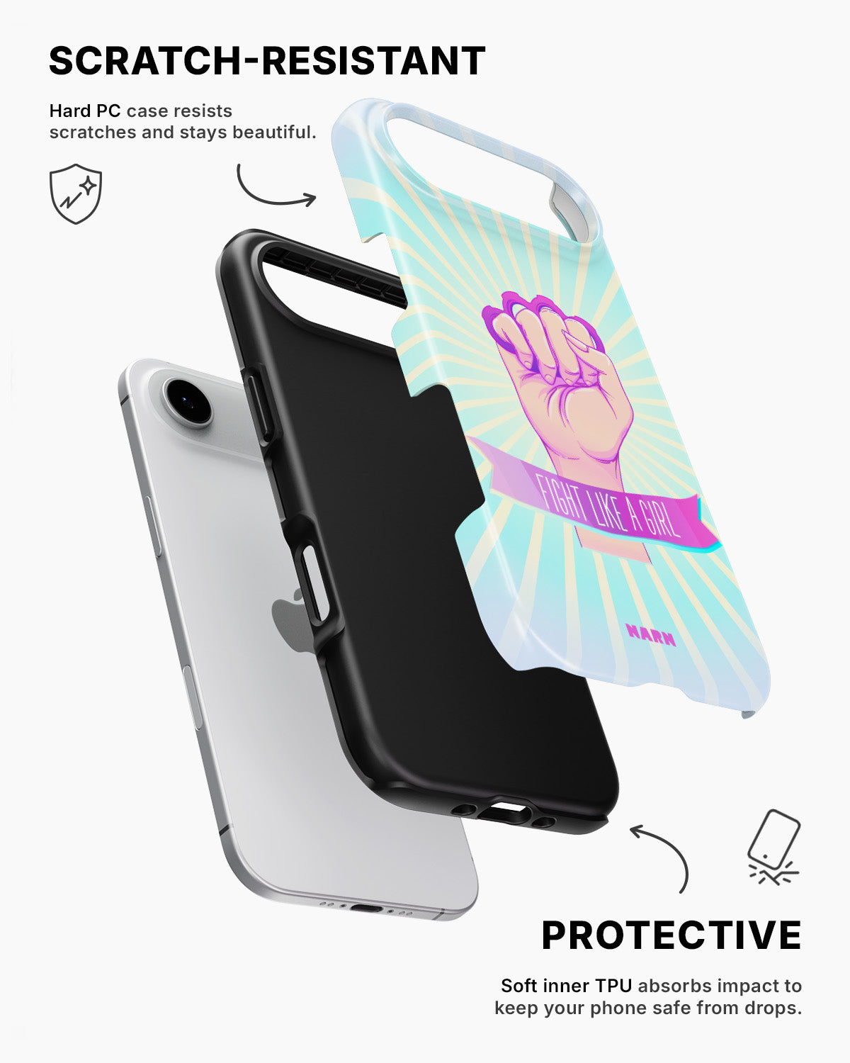 iPhone Air Tough Case – Fight Like A Girl - View 2