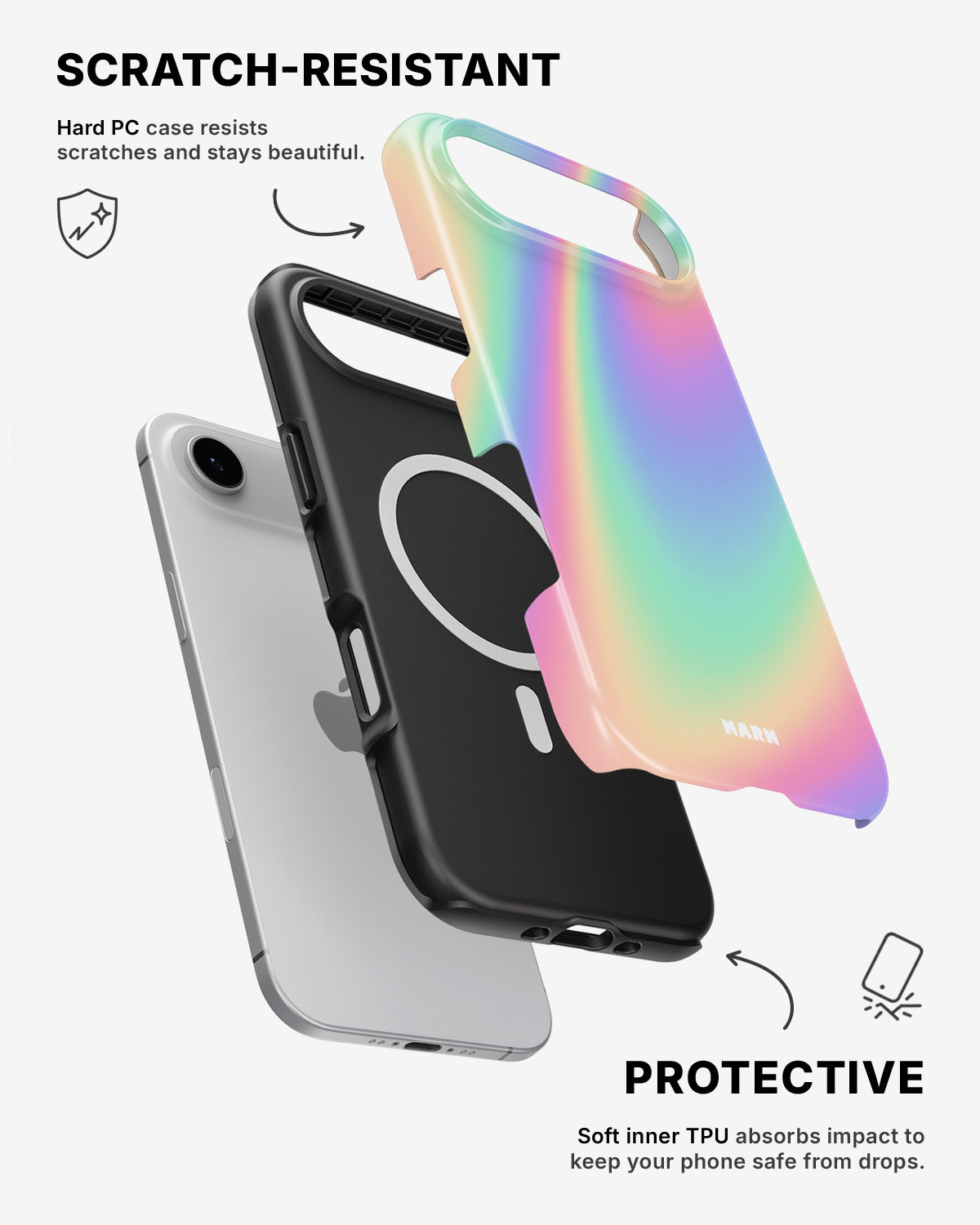 iPhone Air Tough Case – Rainbow Haze - View 2