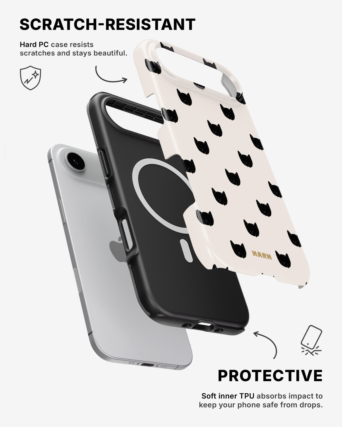 iPhone Air Tough Case – Kitty Dots - View 2