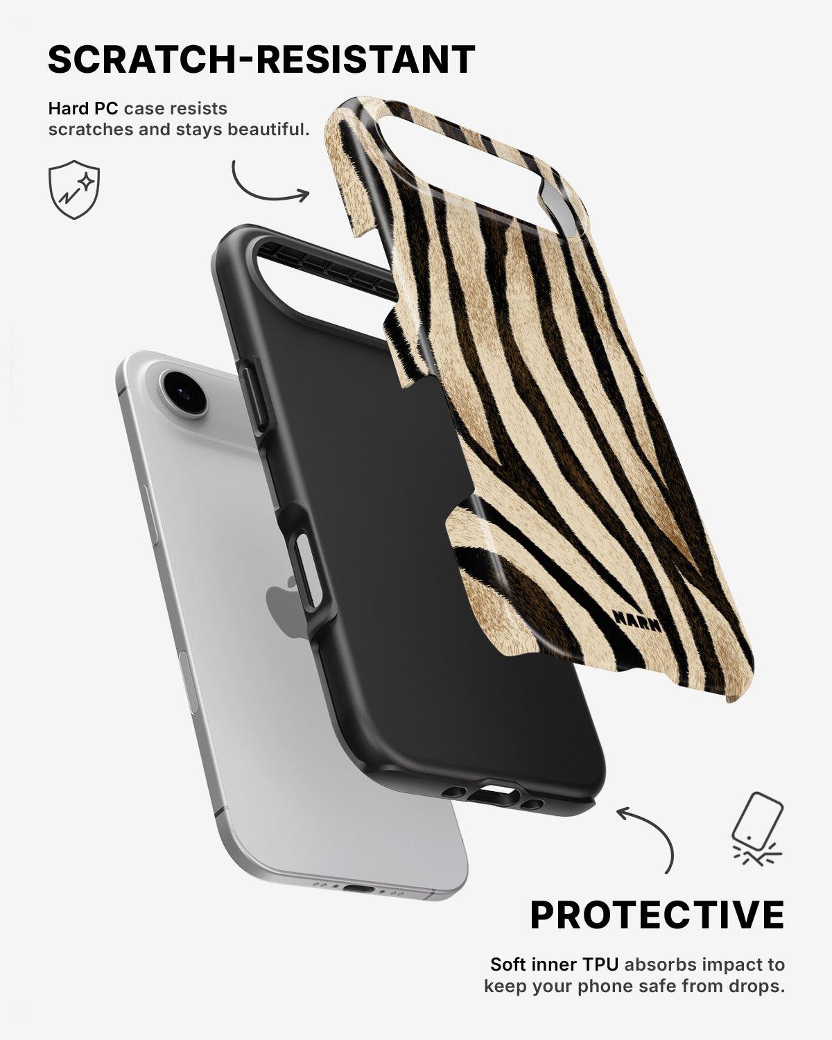 iPhone Air Tough Case – Wild Zebra - View 2