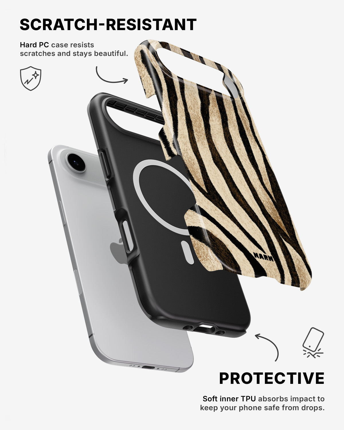 iPhone Air Tough Case – Wild Zebra - View 2