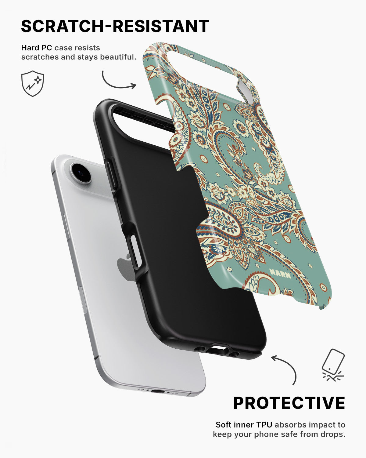 iPhone Air Tough Case – Paisley Green - View 2