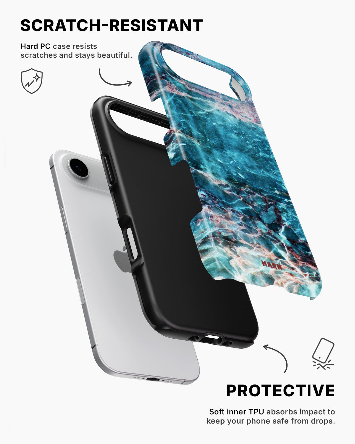 iPhone Air Tough Case – Icy Marble - View 2