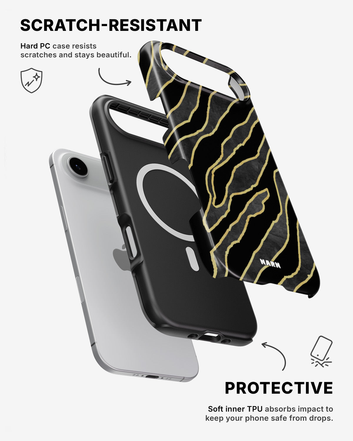 iPhone Air Tough Case – Golden Zebra - View 2