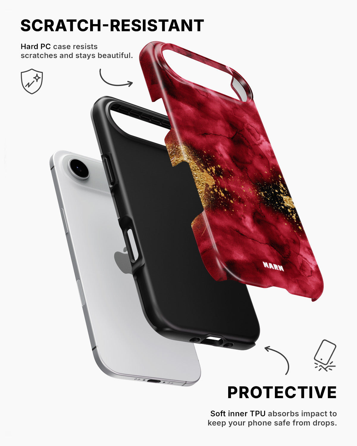 iPhone Air Tough Case – Burgendy Shimmer - View 2
