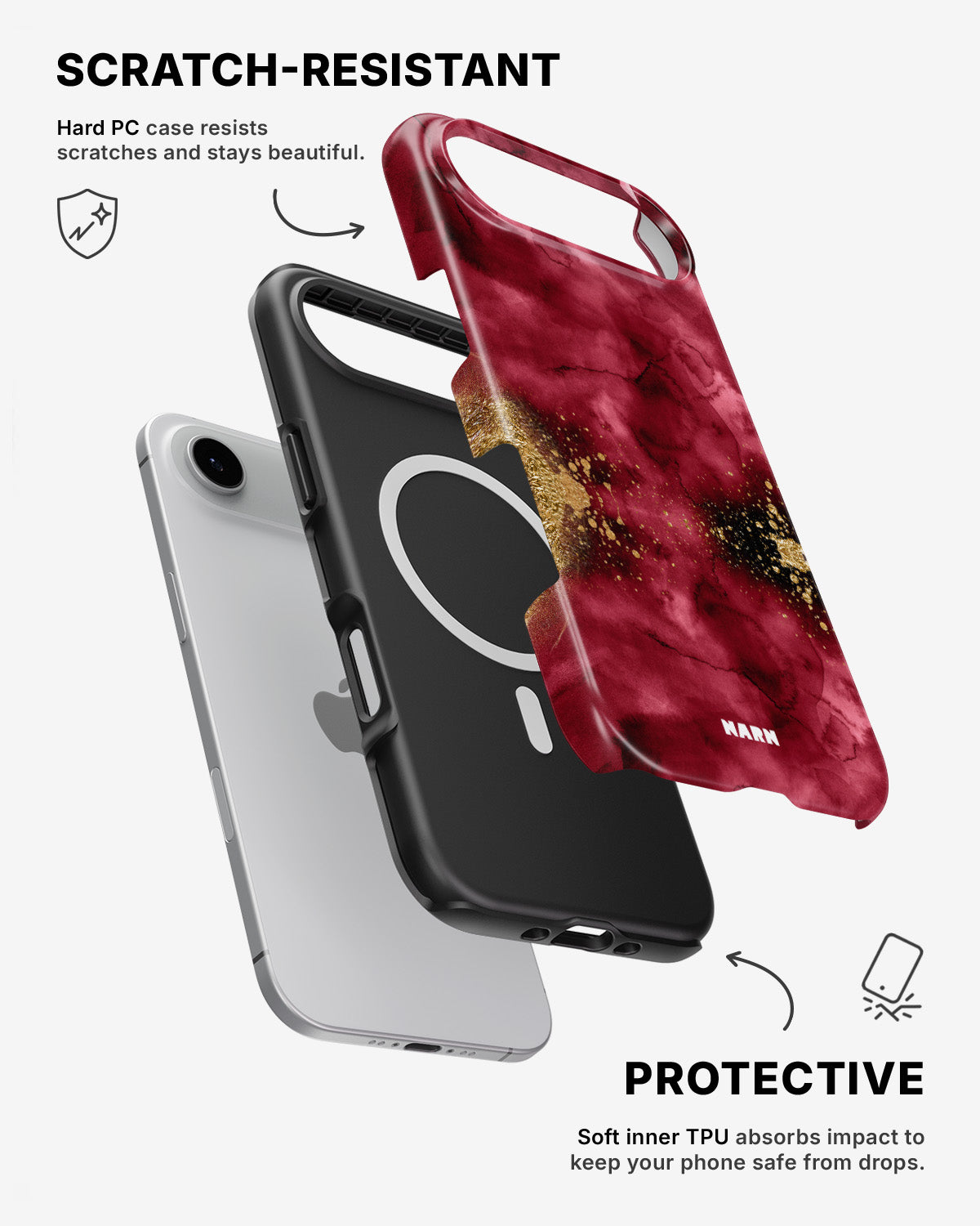 iPhone Air Tough Case – Burgendy Shimmer - View 2