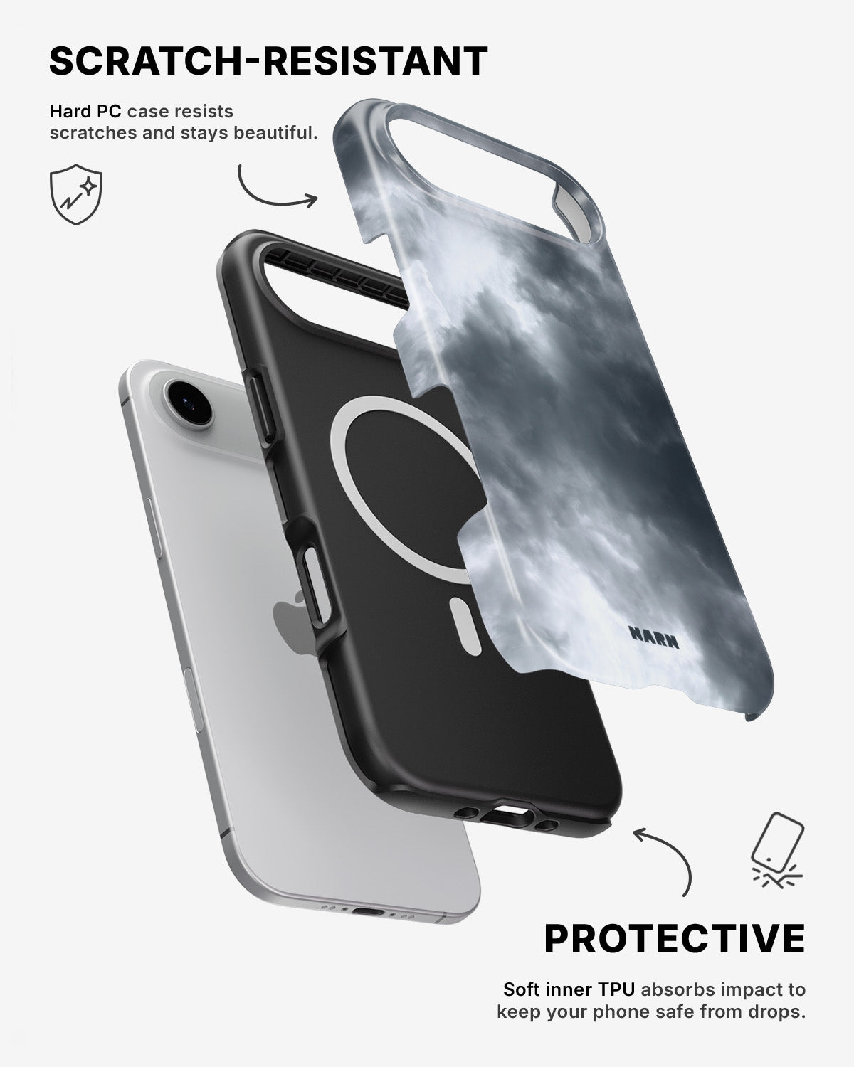 iPhone Air Tough Case – Cloudy - View 2