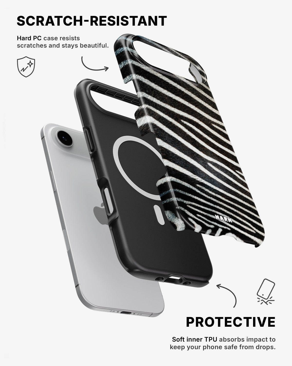 iPhone Air Tough Case – Zebra Stripe - View 2