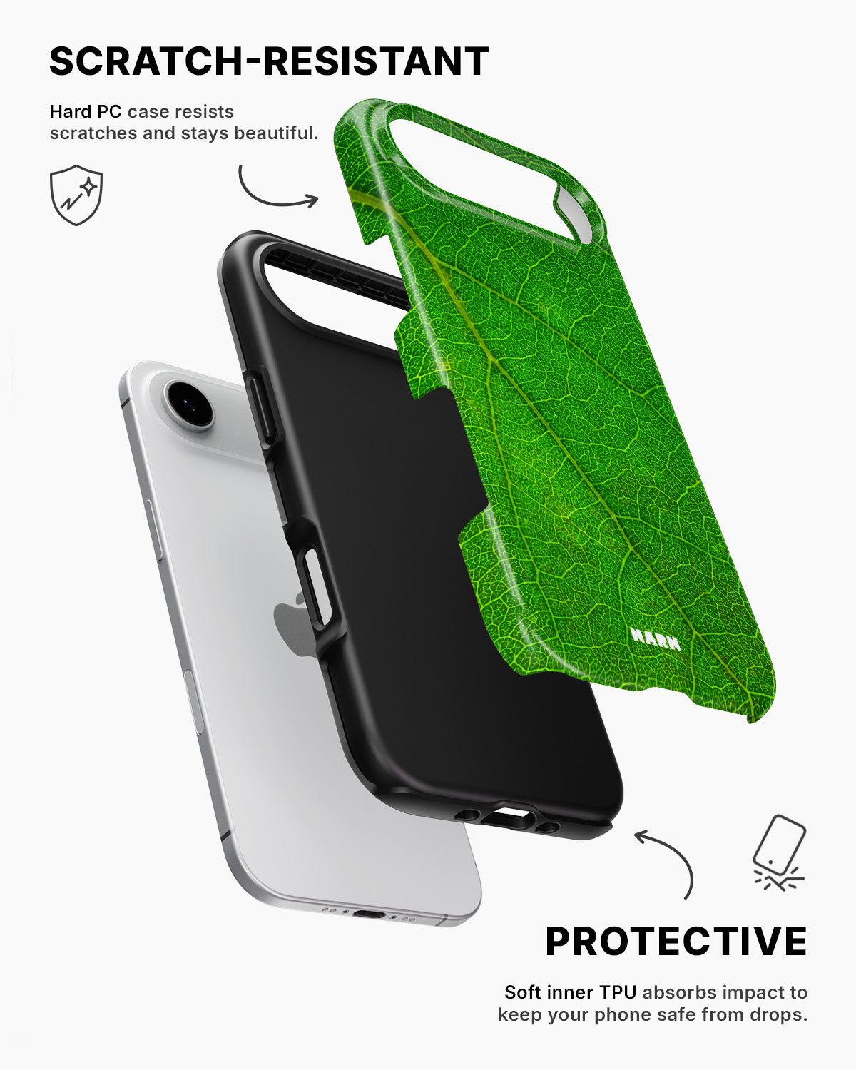iPhone Air Tough Case – Green Leafy - View 2