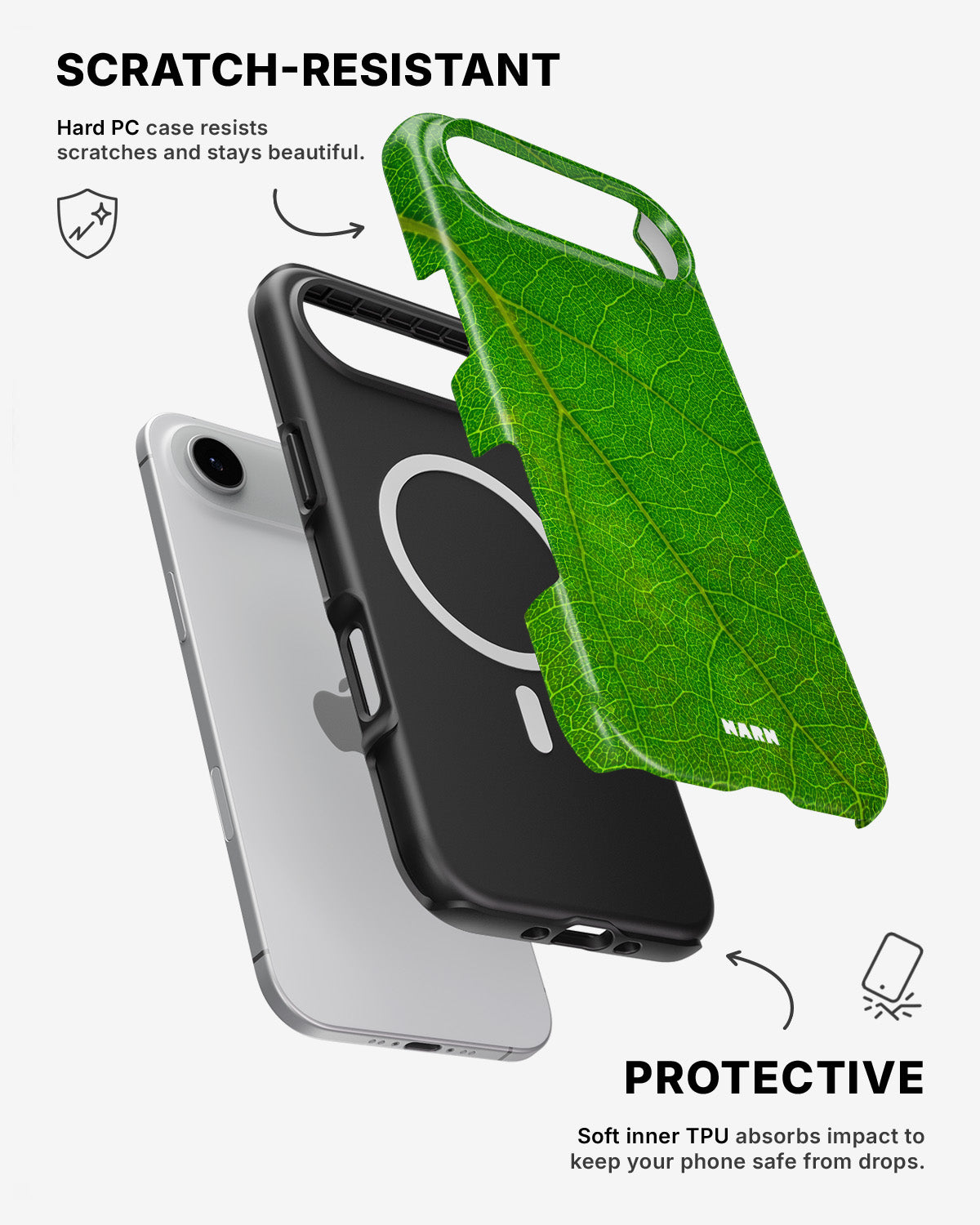 iPhone Air Tough Case – Green Leafy - View 2