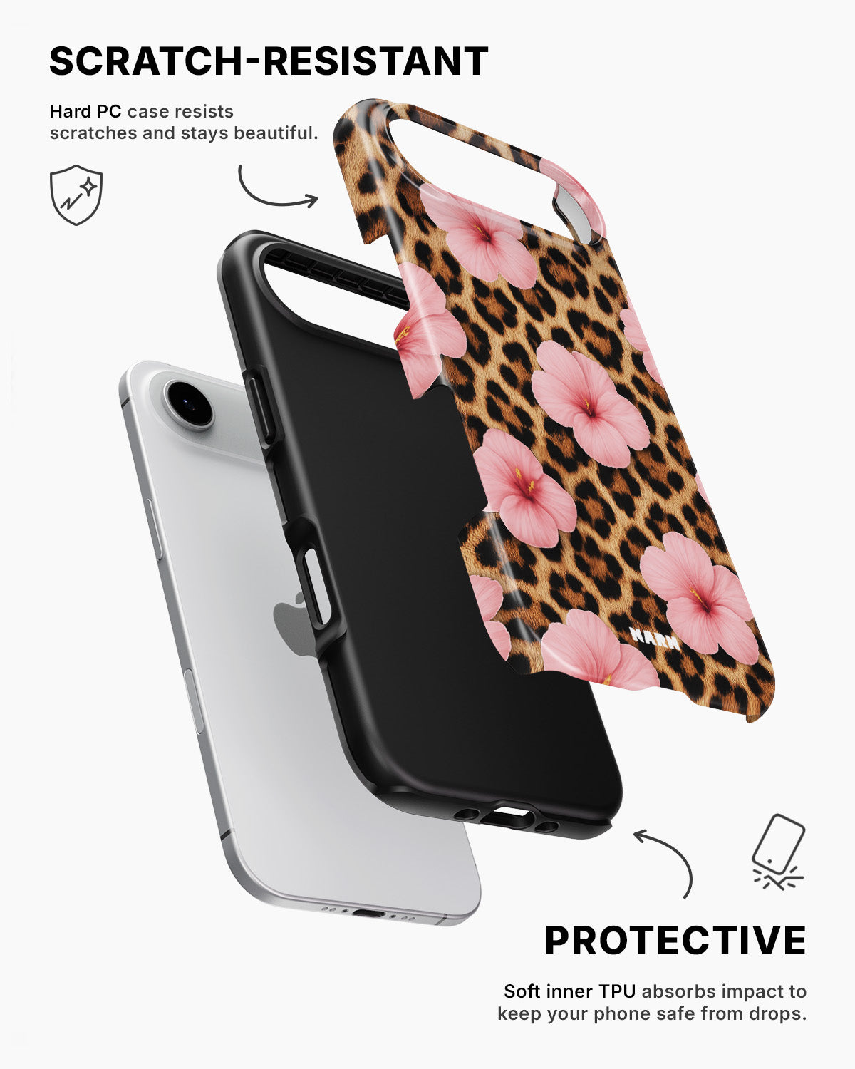 iPhone Air Tough Case – Leopard Flower - View 2