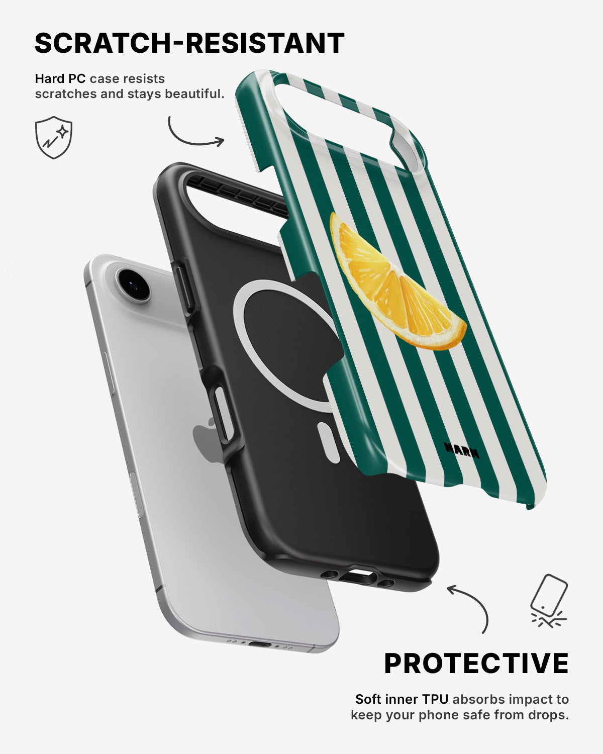 iPhone Air Tough Case – Lemon Stripes - View 2