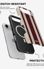 iPhone Air Tough Case – Bordeaux Stripe - View 2
