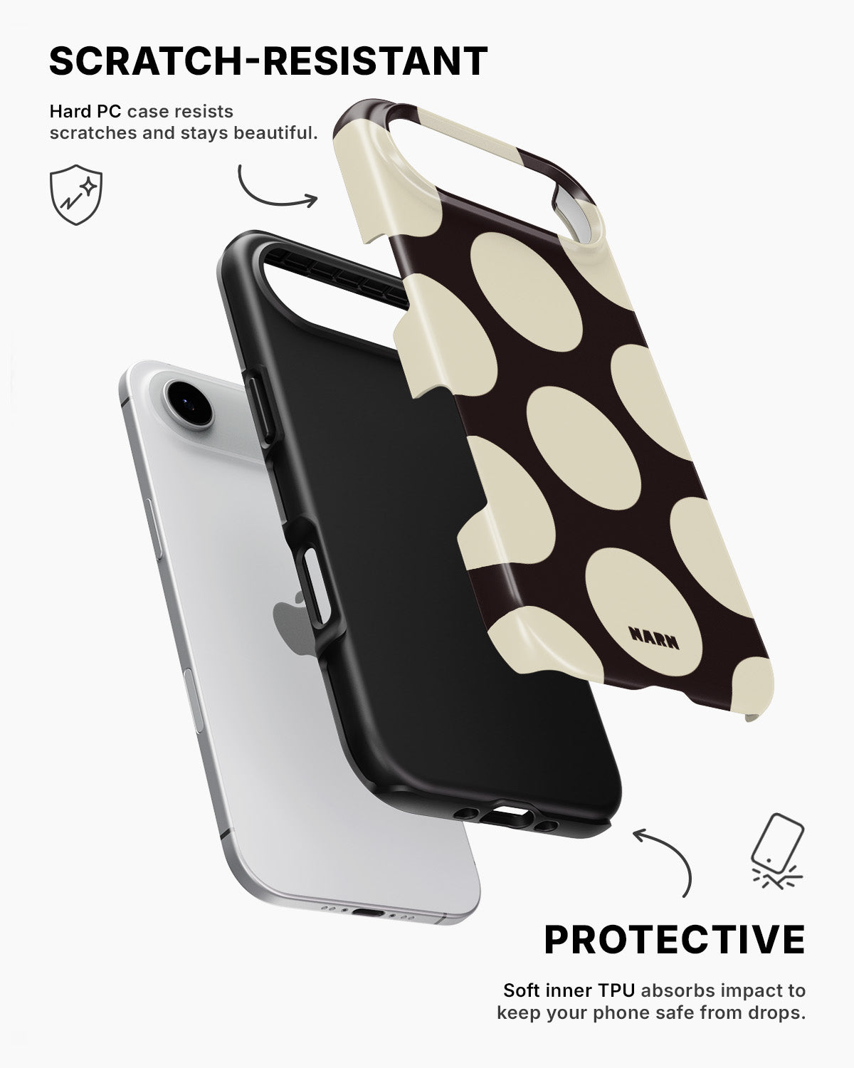 iPhone Air Tough Case – Bold Dots - View 2