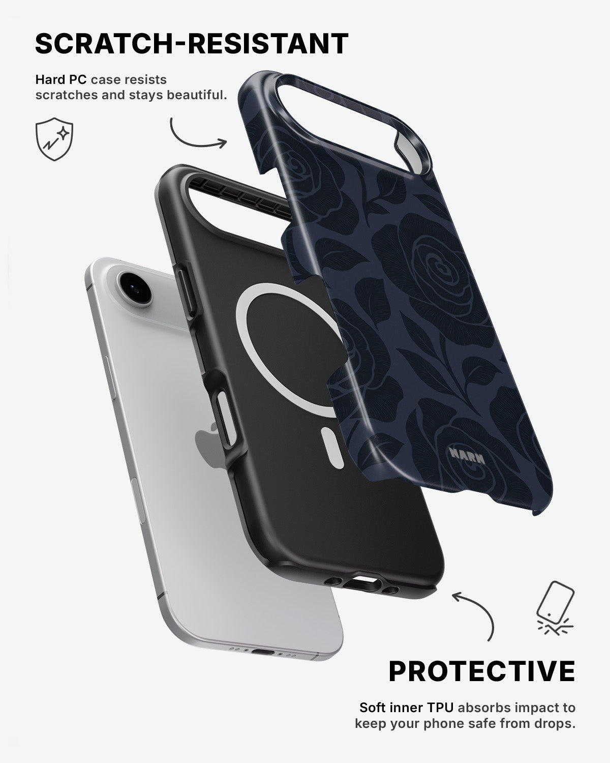 iPhone Air Tough Case – Midnight Rose - View 2