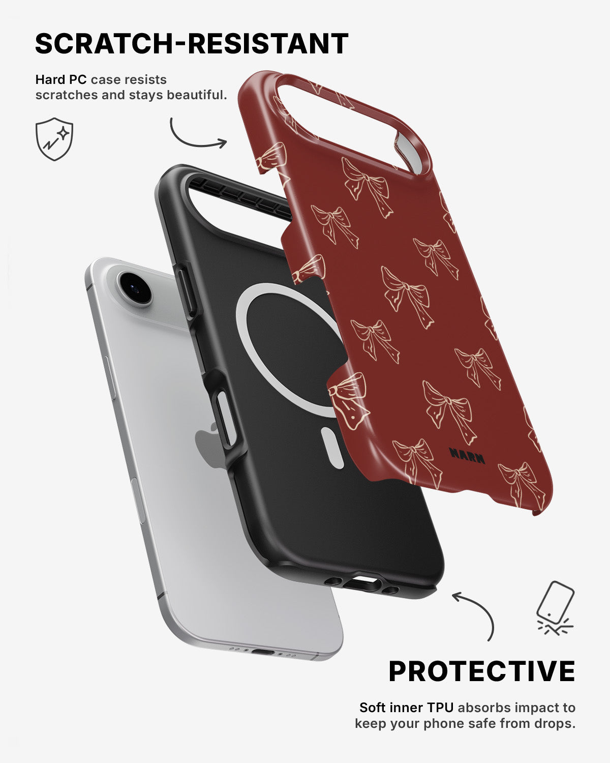 iPhone Air Tough Case – Cherry Bows - View 2
