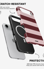 iPhone Air Tough Case – Cranberry Stripe - View 2