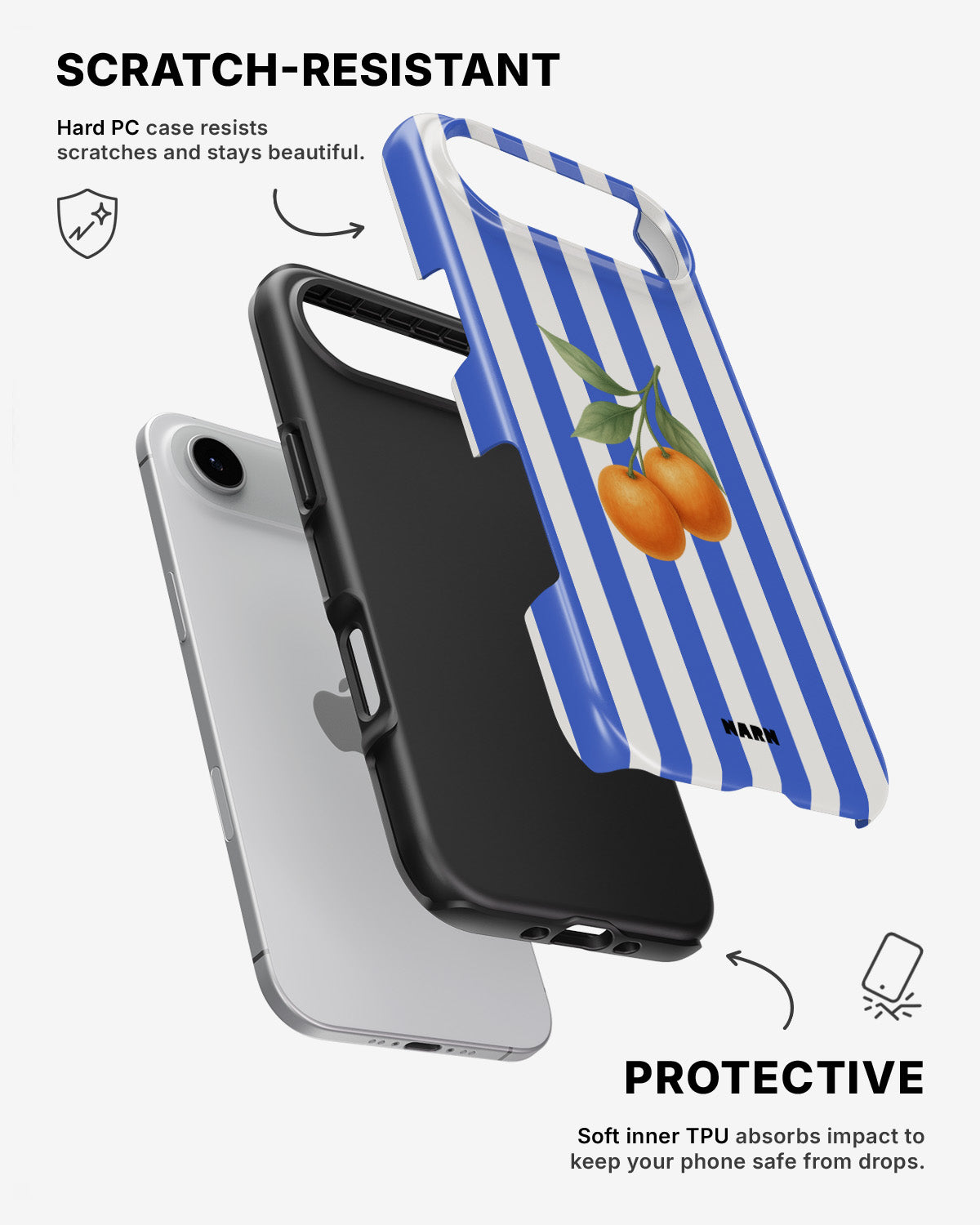 iPhone Air Tough Case – Orange Stripes - View 2