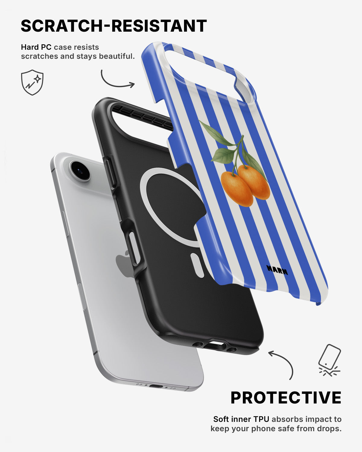 iPhone Air Tough Case – Orange Stripes - View 2