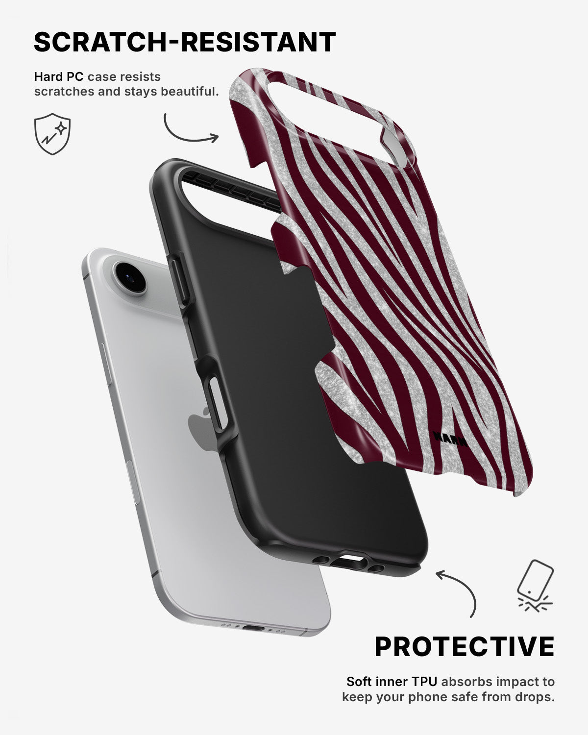 iPhone Air Tough Case – Velvet Zebra - View 2