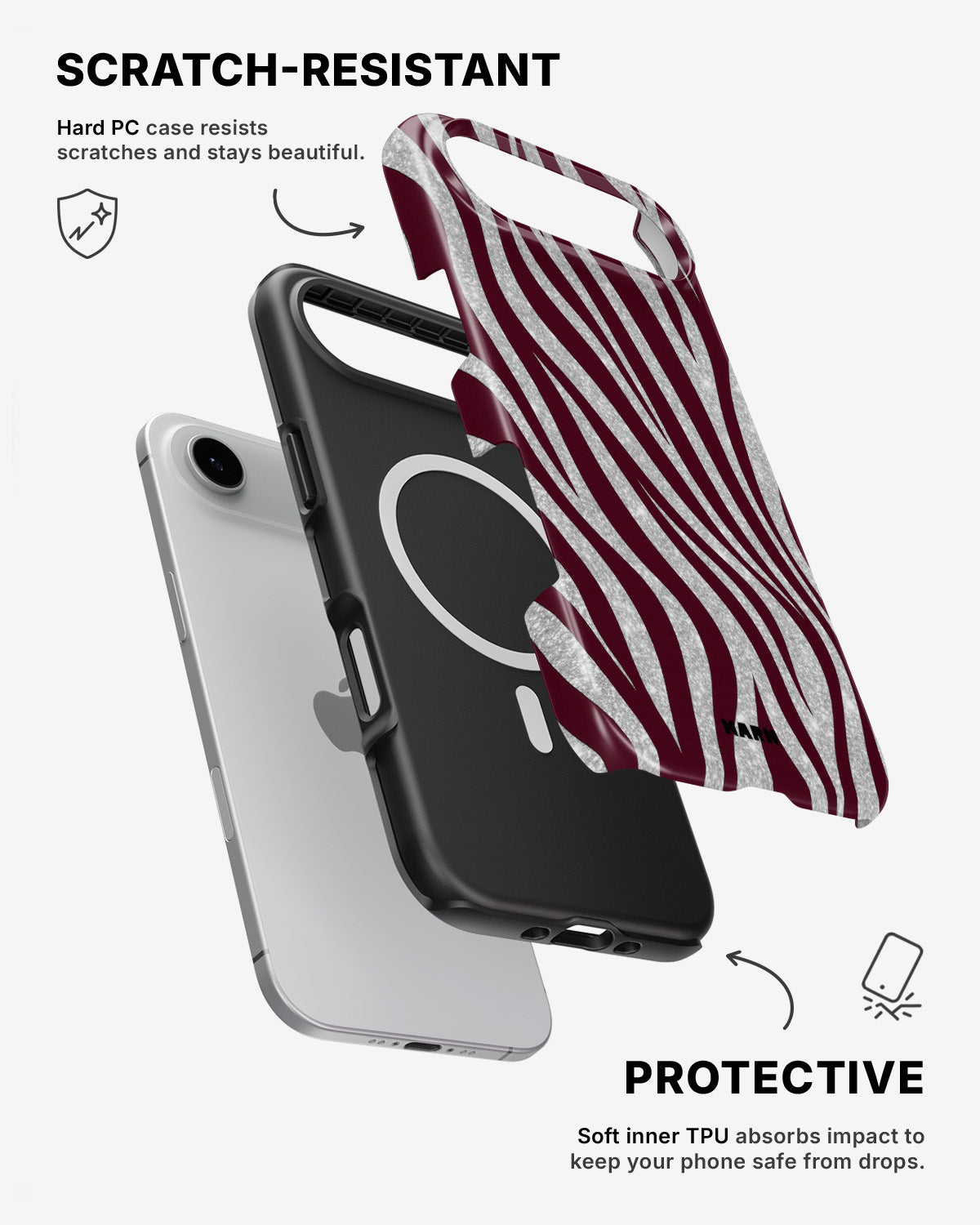 iPhone Air Tough Case – Velvet Zebra - View 2