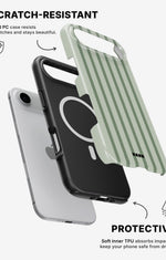 iPhone Air Tough Case – Sage Stripes - View 2