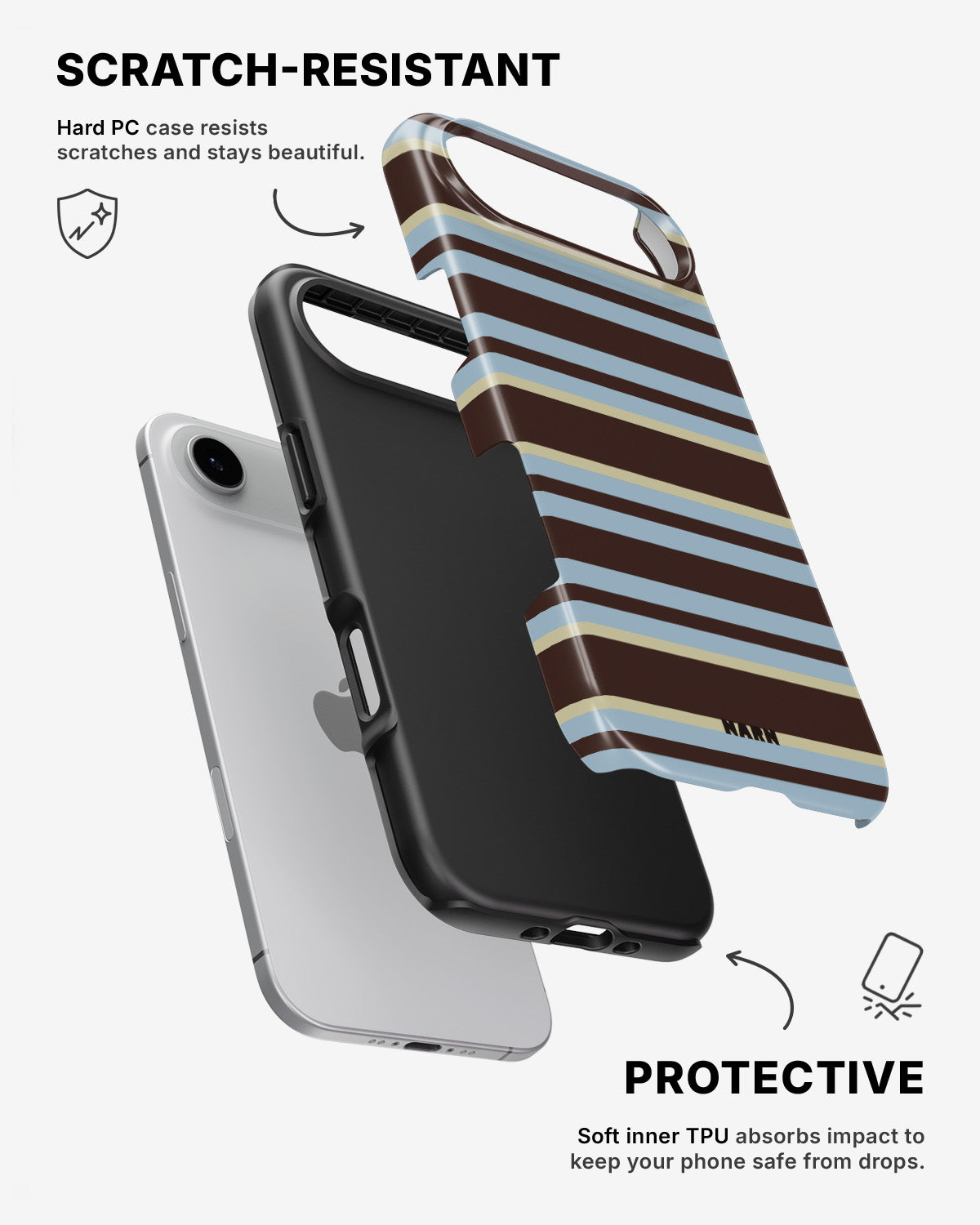 iPhone Air Tough Case – Latte Lines - View 2