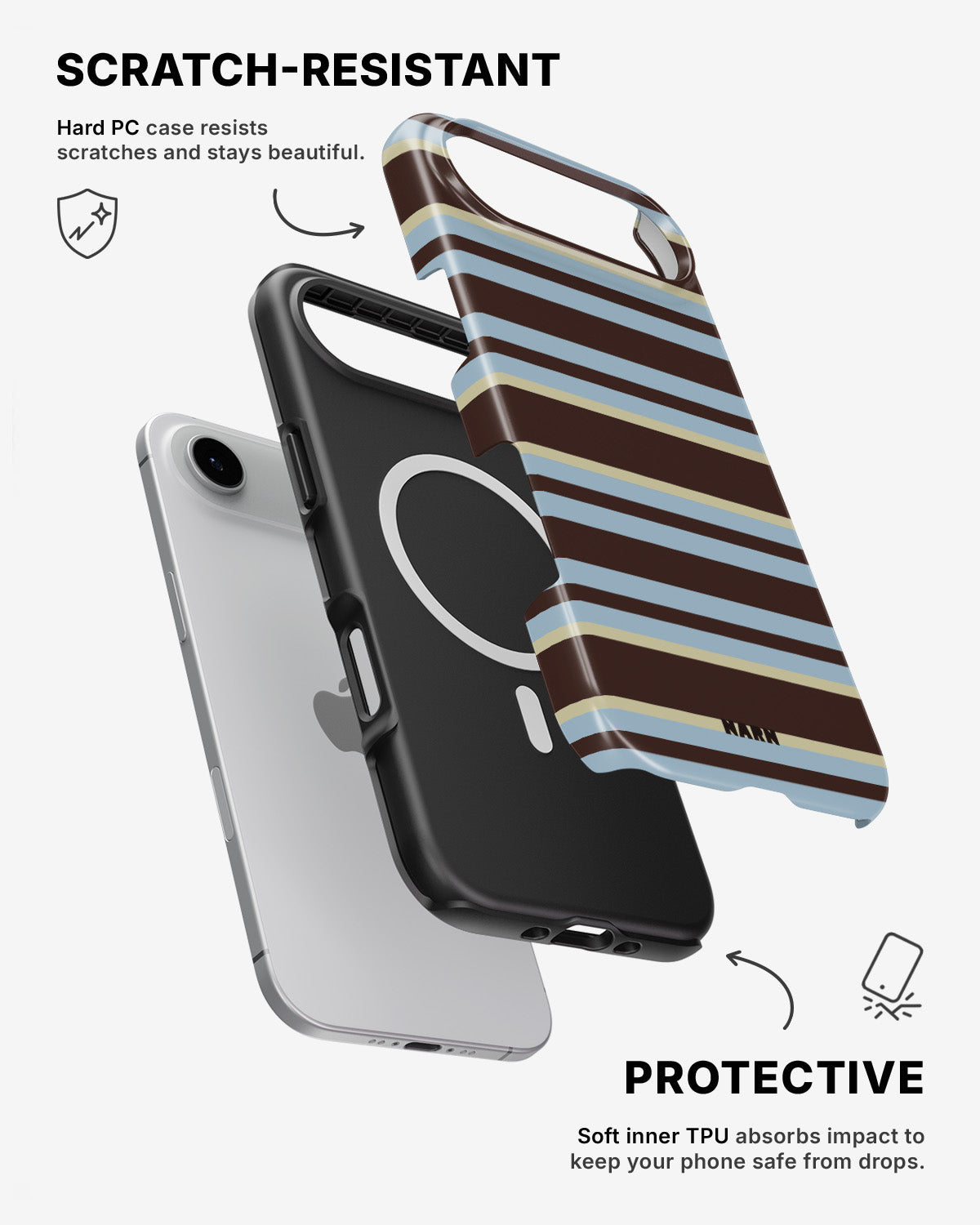 iPhone Air Tough Case – Latte Lines - View 2