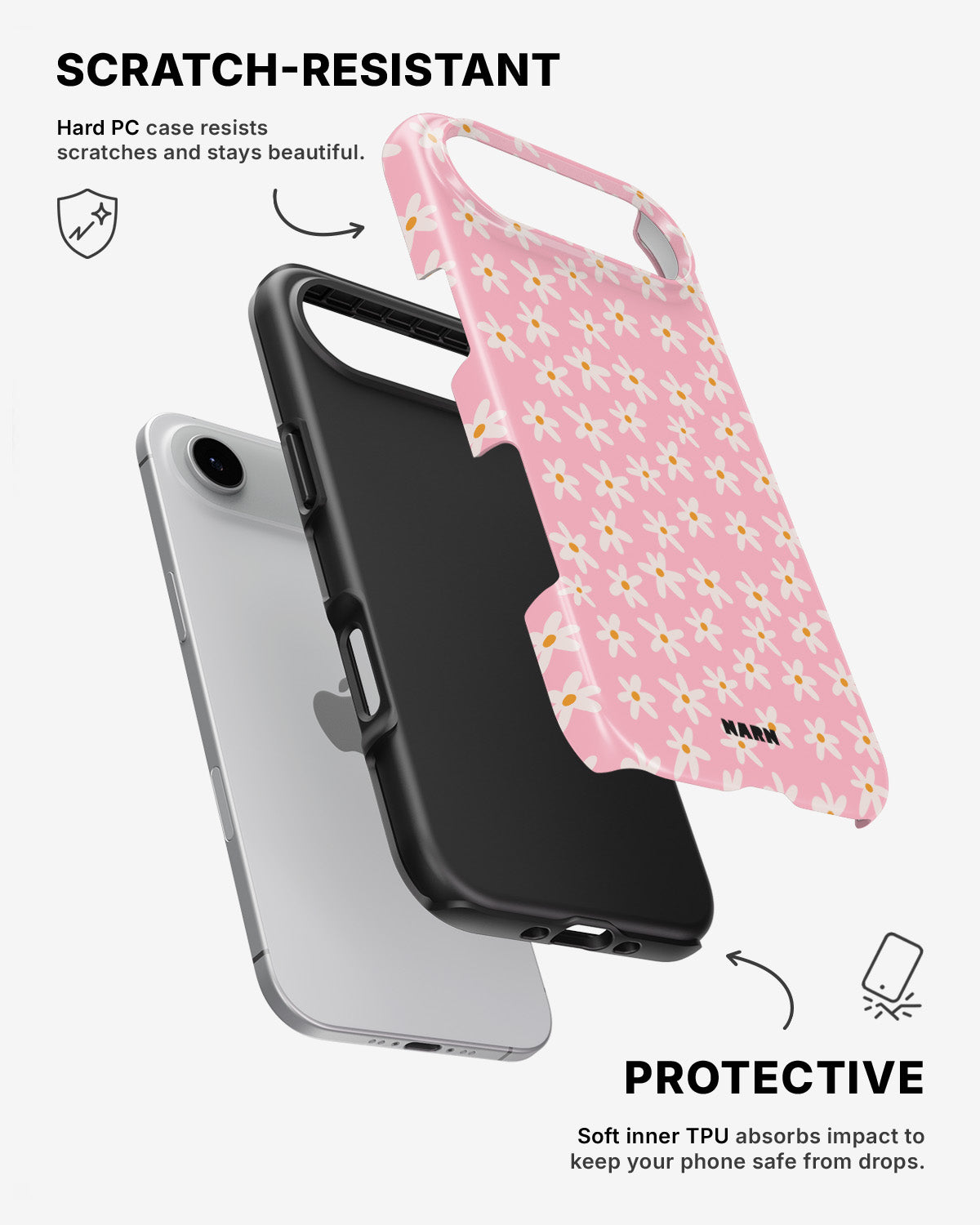 iPhone Air Tough Case – Pink Daisy - View 2