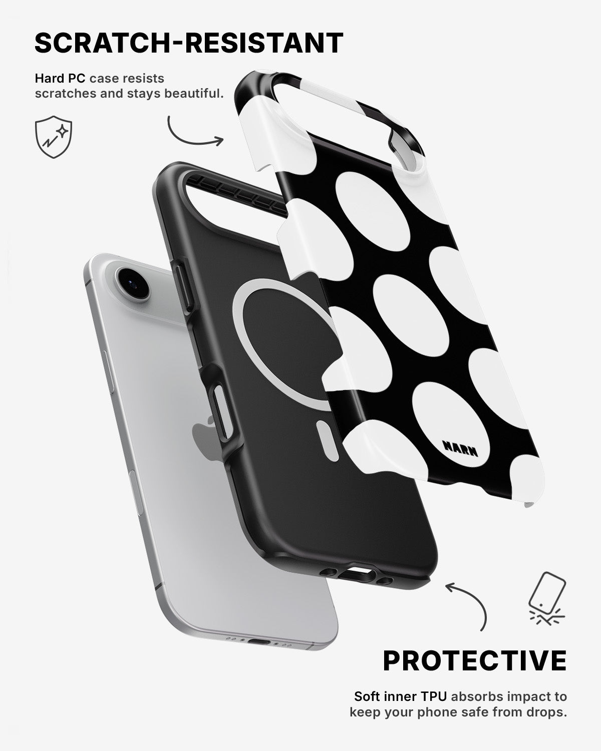 iPhone Air Tough Case – Bold Dots - View 2