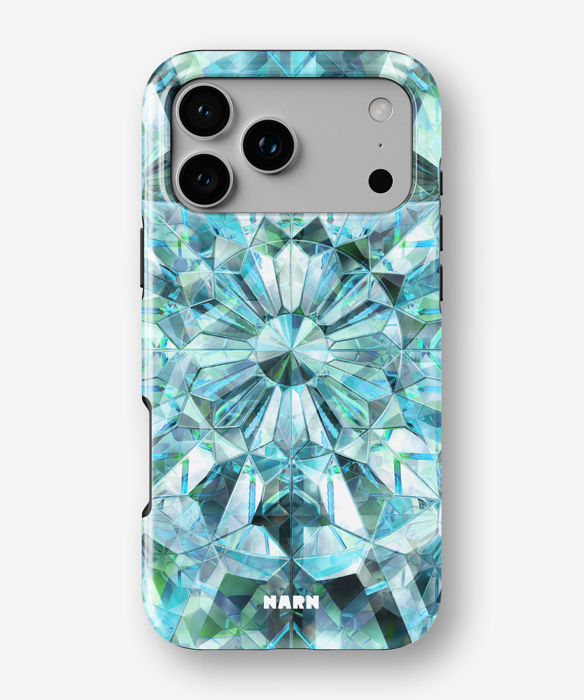 iPhone 17 Pro Tough Case – Green Crystals - View 1