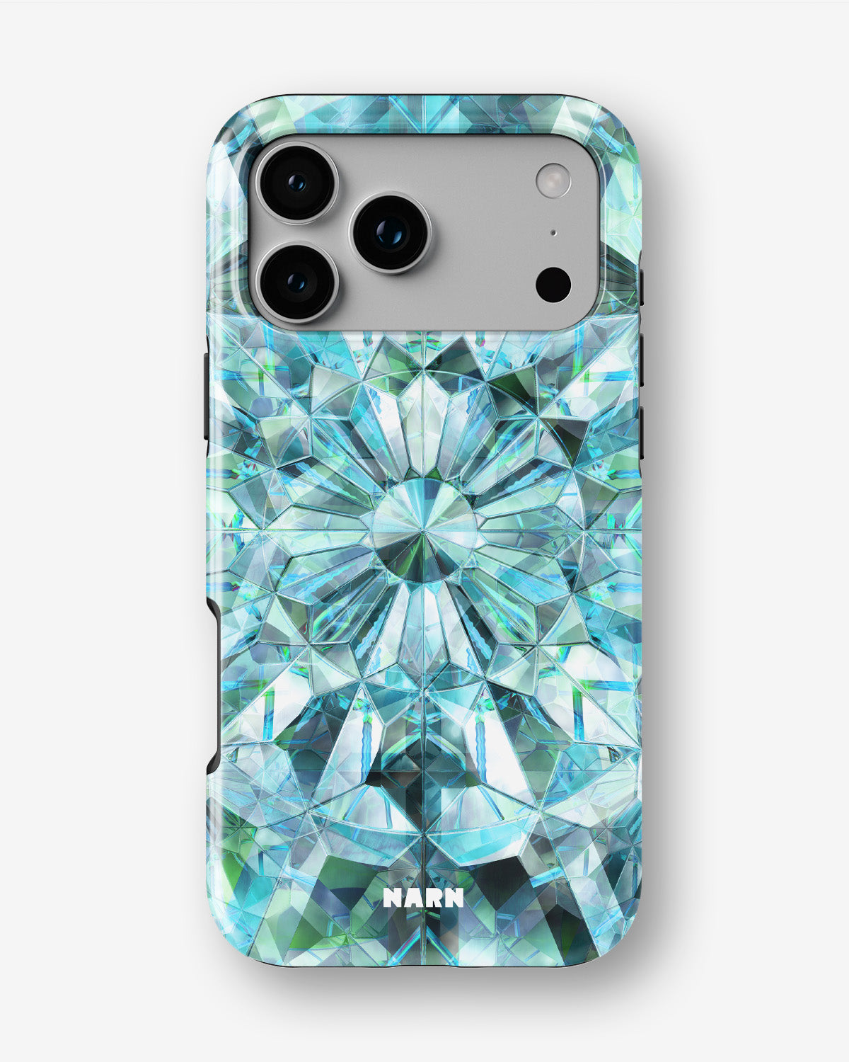 iPhone 17 Pro Tough Case – Green Crystals - View 1