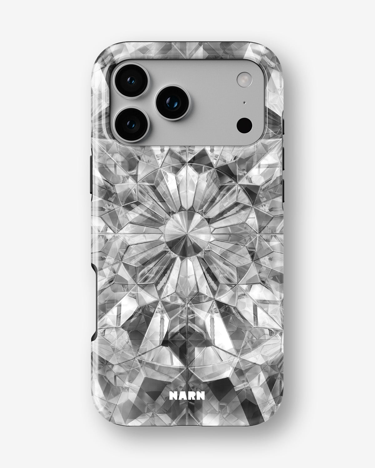 iPhone 17 Pro Tough Case – Grey Crystals - View 1