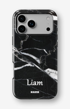 iPhone 17 Pro Tough Case – Custom - Black Marble - View 1