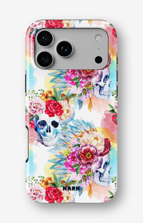 iPhone 17 Pro Tough Case – Flowered Skulls - View 1