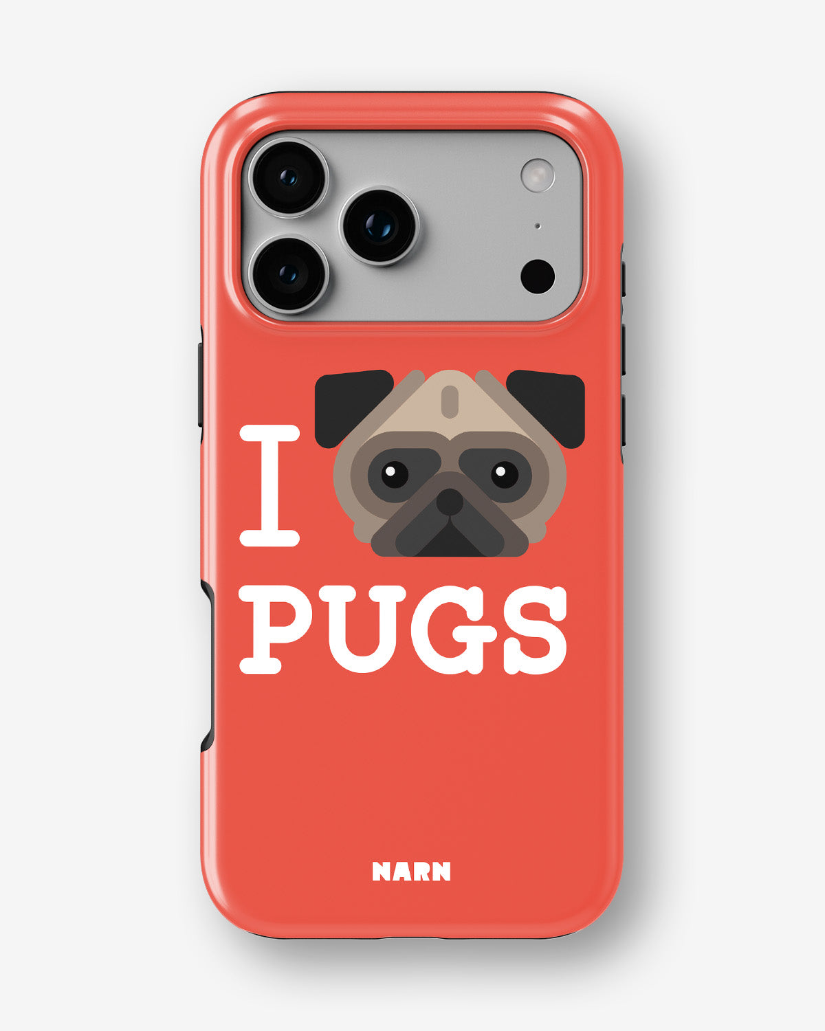 iPhone 17 Pro Tough Case – I Love Pugs - View 1