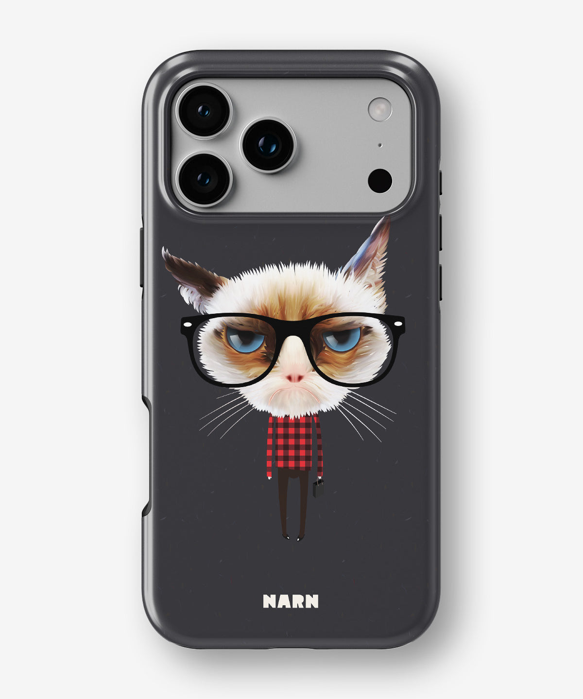 iPhone 17 Pro Tough Case – Hipster Cat - View 1