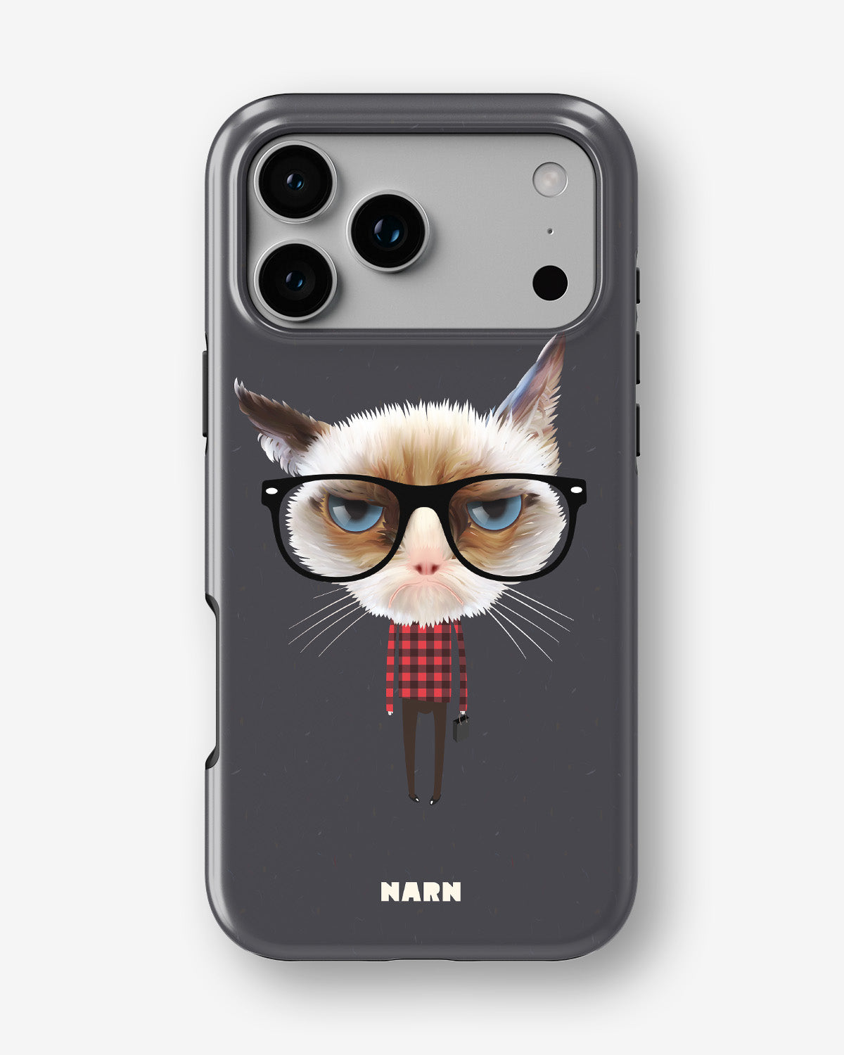 iPhone 17 Pro Tough Case – Hipster Cat - View 1