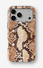 iPhone 17 Pro Tough Case – Brown Snakeskin - View 1