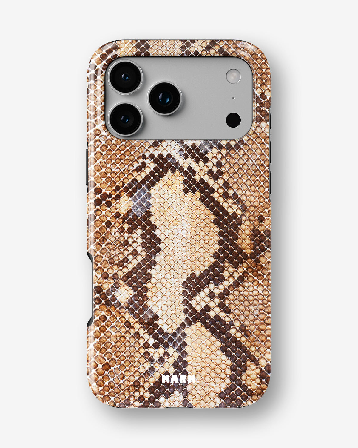 iPhone 17 Pro Tough Case – Brown Snakeskin - View 1