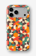 iPhone 17 Pro Tough Case – Retro Geometric - View 1