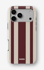 iPhone 17 Pro Tough Case – Bordeaux Stripe - View 1